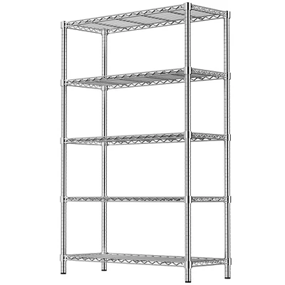 36" 5 Tier Chrome Wire Shelf
