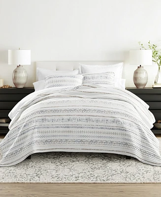 ienjoy Home Relic Stripe Reversible -Pc. Quilt Set