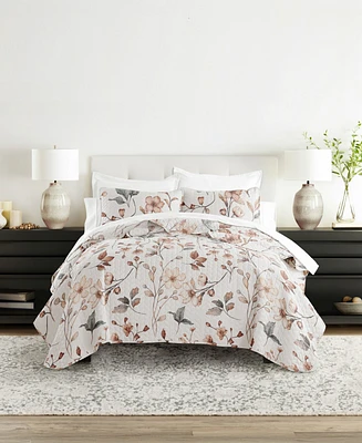 ienjoy Home Russet Floral Reversible -Pc. Quilt Set
