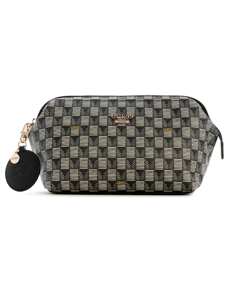 Guess G Wave Logo Zip Around Travel Pouches