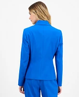 Le Suit Women's Crepe One-Button Straight-Leg Pantsuit