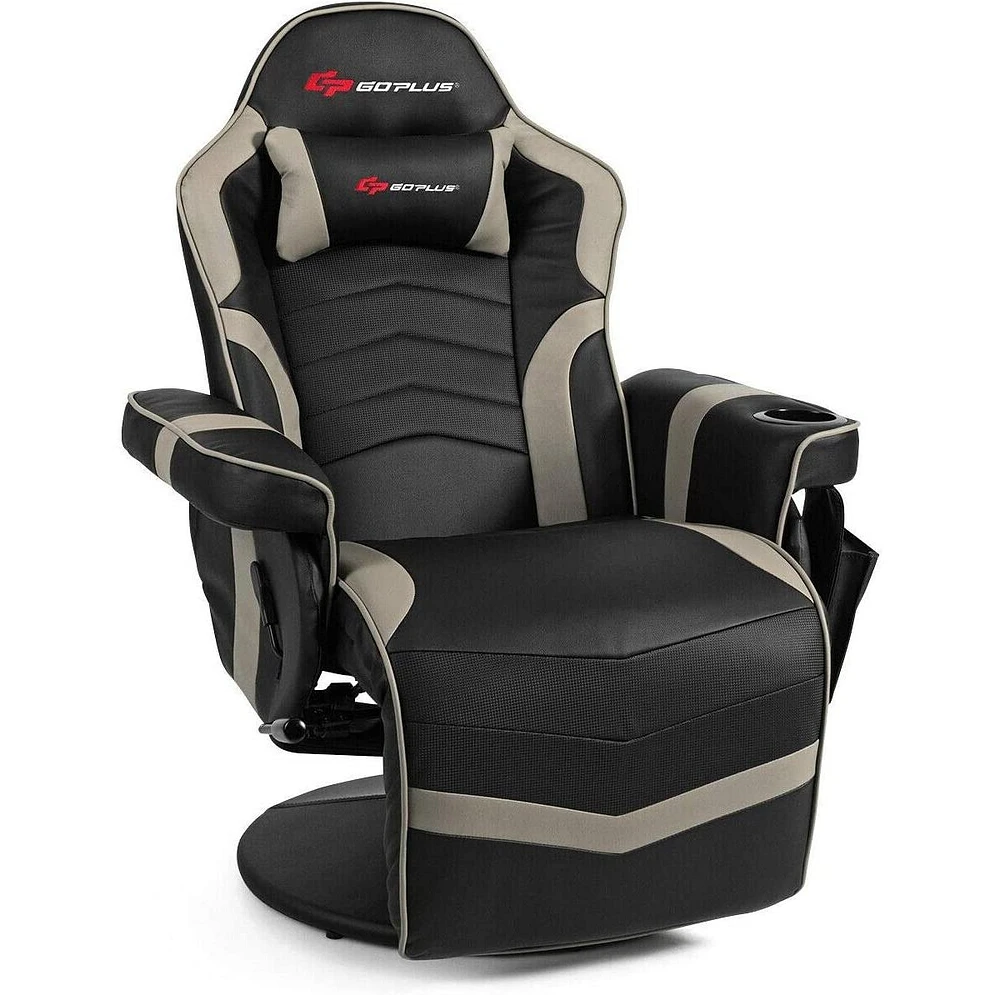 Ergonomic High Back Massage Gaming Chair with Pillow