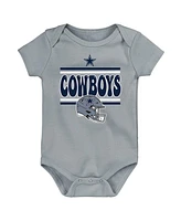 Outerstuff Baby Boys and Girls Dallas Cowboys Play Day Bodysuit, Set of 3