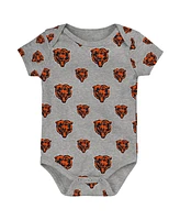 Outerstuff Baby Boys and Girls Chicago Bears Team Starter Bodysuit, Set of 3
