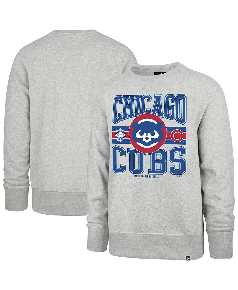 '47 Brand Men's Gray Chicago Cubs Letters Headline Pullover Sweatshirt