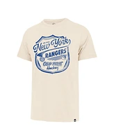 '47 Brand Men's Cream New York Rangers Poke Check Franklin T-Shirt