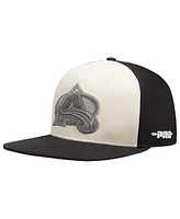 Pro Standard Men's Cream Colorado Avalanche French Terry Snapback Hat