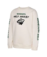 Outerstuff Big Boys and Girls Cream Minnesota Wild Star Power Pullover Sweatshirt