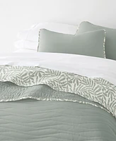 ienjoy Home Tossed Ferns Reversible -Pc. Quilt Set