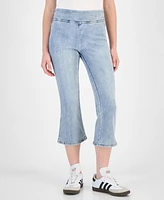 Dkny Jeans Petite High-Rise Cropped Flared-Leg Pull-On