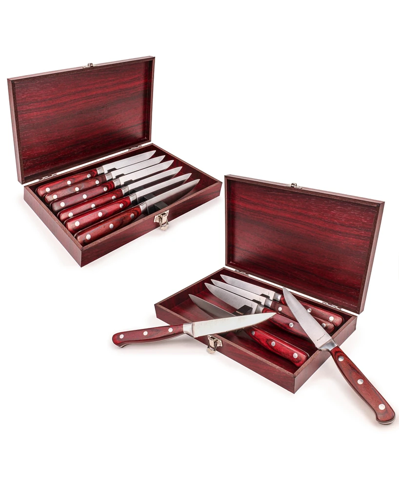 BergHOFF Pakka Wood 14-Piece Steak Knife Set