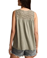 Lucky Brand Women's Lace-Trim Tank Top