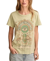 Lucky Brand Women's Psychic Reading Graphic Classic Cotton Crewneck T-Shirt