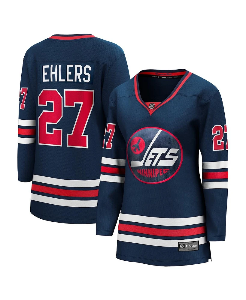 Fanatics Women's Nikolaj Ehlers Navy Winnipeg Jets Premier Breakaway Player Jersey