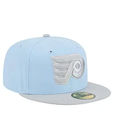 New Era Men's Light Blue/Gray Philadelphia Flyers Color Pack Two-Tone 59FIFTY Fitted Hat