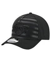 New Era Men's Black Los Angeles Kings Game Day Stealth Flag 9FORTY A-Frame Adjustable Hat