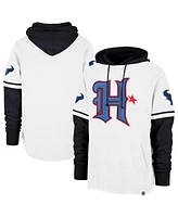 '47 Brand Men's White Houston Texans Trifecta Shortstop Pullover Hoodie
