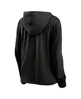 Fanatics Women's Black Portland Trail Blazers Full Steam Slub Hoodie T-Shirt
