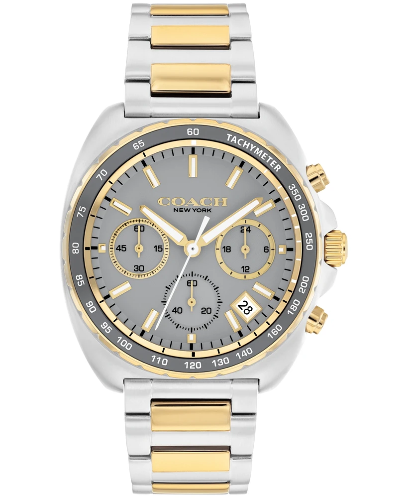 Coach Men's Charter Two-Tone Stainless-Steel Bracelet Watch, 39mm