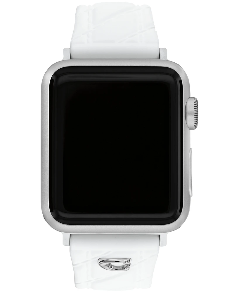 Coach Women's Quilted Silicone Apple Watch Strap 38mm, 40mm
