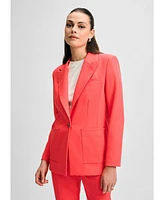 Isaac Mizrahi Women's Blazer with Detachable Flower Pin