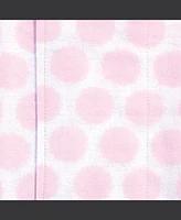Hudson Baby Luvable Friends Girls Cotton Poly Flannel Burp Cloths 8-Pack, Pink Dots Chevron, One Size