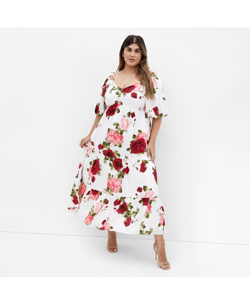 City Chic Plus Mindy Rose Maxi Dress