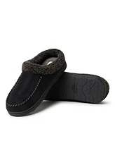 Dearfoams Men's Microsuede Moccasin Toe House Shoe Clog Slipper