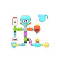 Sperric Toddler Build & Splash Bath Pipe Toys Fun Diy Water Construction Set with Valves & Tubing, Stem Learning Sensory Wall Bath Toys