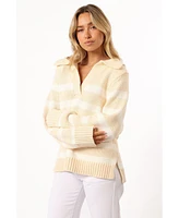 Petal and Pup Women's Shea Striped Collar Knit Sweater