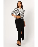 Petal and Pup Women's Cynthia Striped Button Front Cardigan