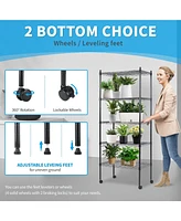 Heavy Duty 5-Tier Shelving Units Adjustable, Wire Shelf with 1000 lbs Capacity (250 per Shelf), 30 "D x 14" W x 65 "H, Black, 5 Levels, Storage Shelf