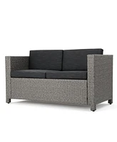 Modern 4-Piece Outdoor Wicker Sofa Set with Cushions