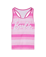 Barbie Girls Racerback Upf 50+ Tankini Top and Swim Shorts Outfit Set