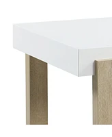Rectangular Side Table with Thick Tabletop – Sleek High Gloss Design
