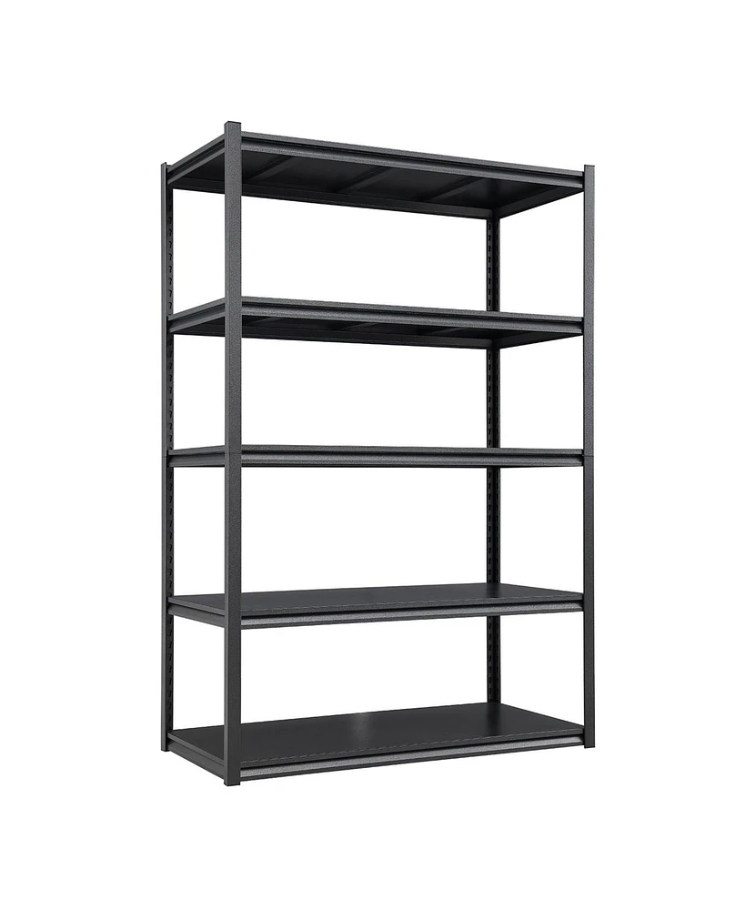 72"H 5 Tier Metal Shelves for Storage Garage Shelving 2000LBS Heavy Duty Storage Shelves Adjustable Garage Shelf Industrial Shelving Unit Storage Util