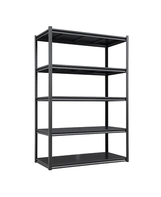 72"H 5 Tier Metal Shelves for Storage Garage Shelving 2000LBS Heavy Duty Storage Shelves Adjustable Garage Shelf Industrial Shelving Unit Storage Util