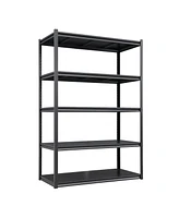 72"H 5 Tier Metal Shelves for Storage Garage Shelving 2000LBS Heavy Duty Storage Shelves Adjustable Garage Shelf Industrial Shelving Unit Storage Util