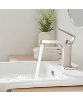 Single Hole Single-Handle Bathroom Faucet Brushed Nickel