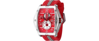 Invicta Men's 47384 Invicta Racing Quartz Multifunction Silver, Grey, Red Dial Watch