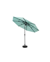 10ft 3-Tier Auto-Tilt Outdoor Patio Umbrella (Light Green)