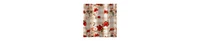 Decorative Shower Curtain – Ruffled Rows & Floral Pattern