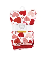Hudson Baby Girls Cotton Pants and Leggings, Valentine Hearts