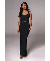 Jluxlabel Plus Black Moonrise Ribbed Maxi Dress