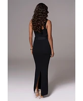 Jluxlabel Plus Black Moonrise Ribbed Maxi Dress