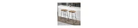 Industrial Barstool – Backless Mango Wood Seat with Metal Frame