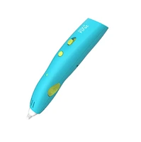 myFirst 3D Pen Make - Multi-Speed Printing Drawing Pen with 6 Colorful Filaments, Stencil Book, and Charger - Blue