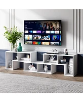 3 Pieces Adjustable Tv Stand for TVs up to 65 Inch with Shelves