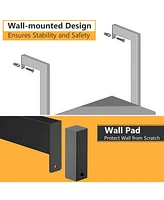 5-Tier Wood Look Ladder Shelf with Metal Frame for Home