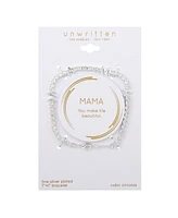 Unwritten Cubic Zirconia Mama Tennis Bracelet